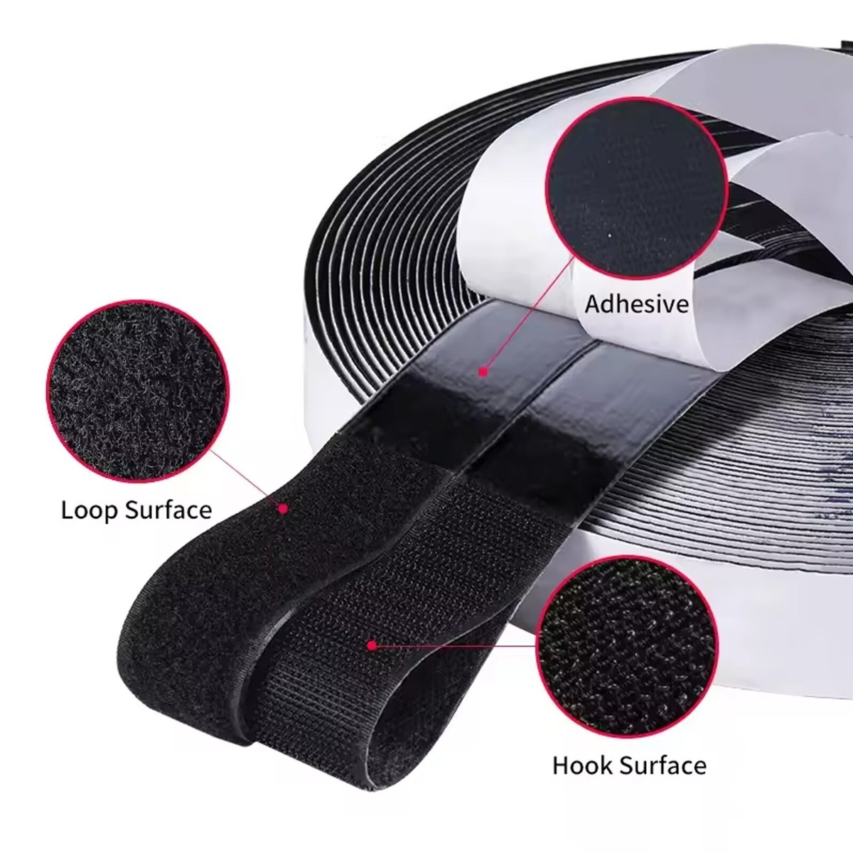 Hook and Loop Tape with Adhesive Backing
